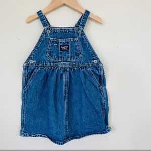 Vintage OshKosh Vestbak Denim Overall Dress